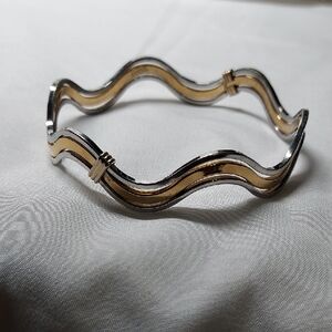 Avon Vintage faux Silver and Gold Wave Bracelet